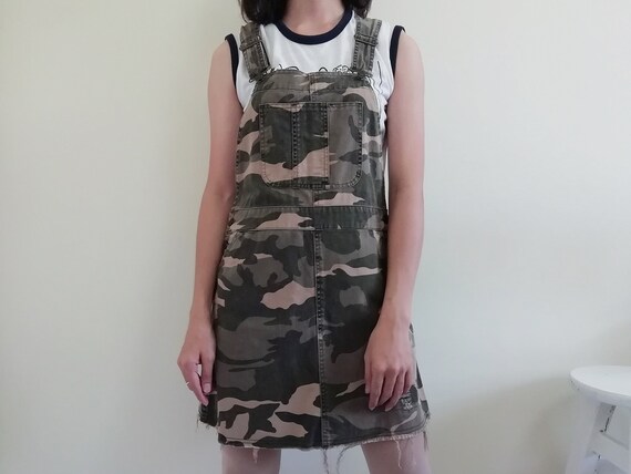 camo overall skirt