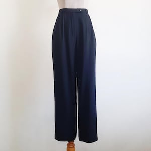 25.5 Waist Vintage TALBOTS Black Tapered Pants Womens High Waisted Trousers Wool Pants Pleated Pants High Rise Pants Fall Business Pants XS