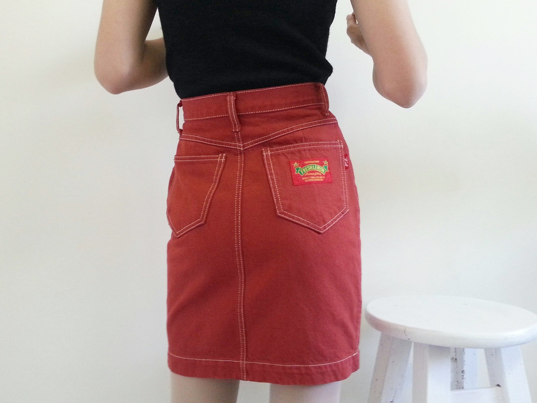 Vintage Denim Mini Skirt Womens Jean Skirt Jeans Skirt Pencil Etsy