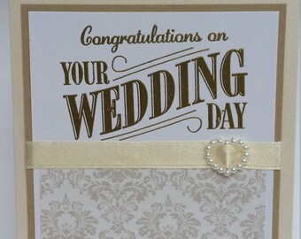 Elegant Congratulations on your Wedding Day handmade card