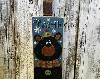 PAINTING PATTERN Benjamin bear  pallet board sign patterns, barnwood signs, christmas signs, acrylic paint patterns, easy xmas signs