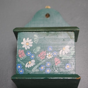 Salt box rosemaled Norway green vintage