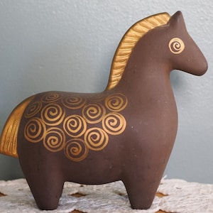Horse Scandinavian mid century Swedish ceramic figurine vintage