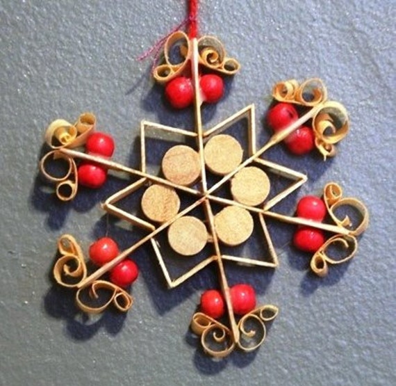 Norwegian Christmas Straw Wood Ornaments Vintage Etsy