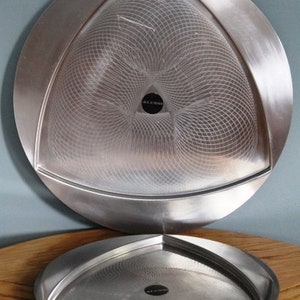 Italian Alessi stainless chrome trays platters vintage Grignani