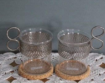 【未使用】 Tsaikka Timo Sarpaneva 1957 Pair 2X Vintage IITTALA 'Tsaikka ' TEA Glasses Timo