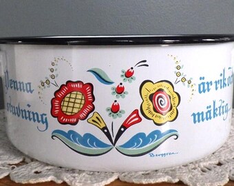 Berggren floral enamel dutch oven casserole pot pan