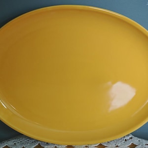 Platter tray yellow Secla Portugal vintage