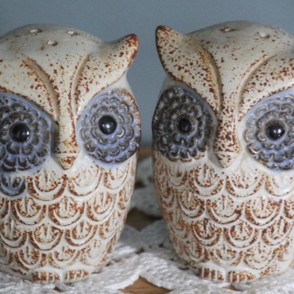 Salt pepper Owls Counterpoint vintage