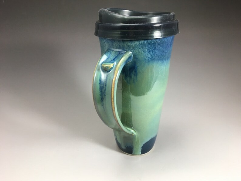 Handmade Travel Mug with Silicone lid