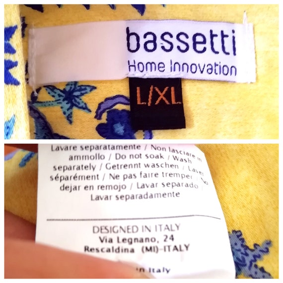 100% algodón, talla L-XL Kimono Bassetti Kimono Piazza dei Normanni B1 Blu 9314406 color azul 