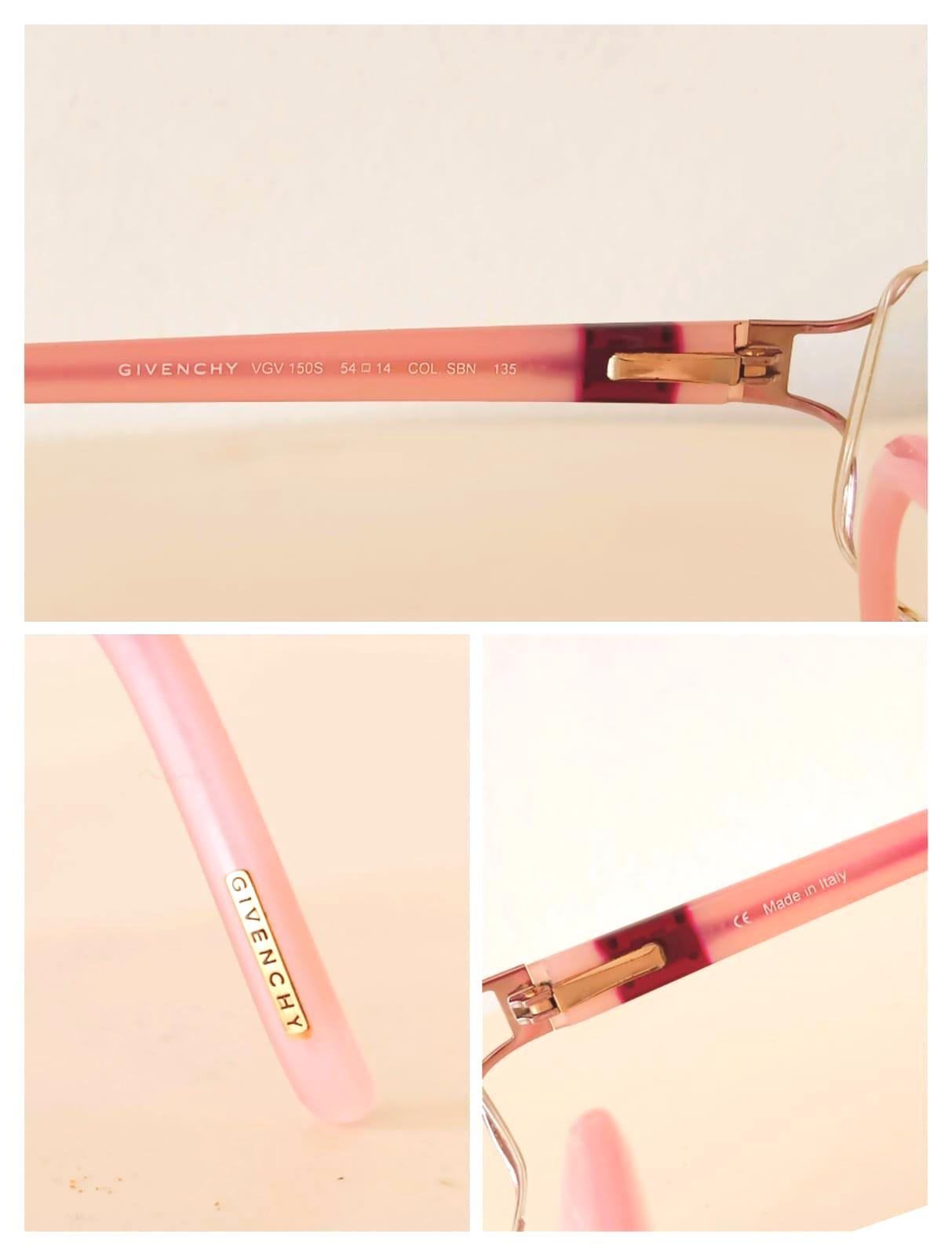 GIVENCHY Women's Pink Eyeglasses Frame. Butterfly Shaped. Pink