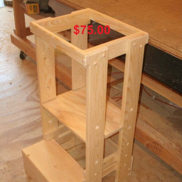 Tot tower, SPACE SAVER adjustable tot tower, kitchen helper, step stool, adjustable step stool, Learning stool