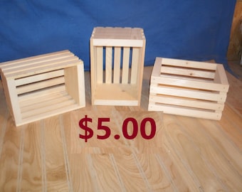 gift jewelry presentation box small wooden crate, wood crate, wooden storage crate, small crate, small storage crate