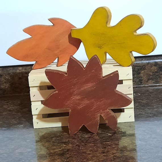 Fall leaves, set of 3 wooden fall leaves, wooden leaves, Fall wooden leaves, Autumn leaves,  Tiered tray leaves, fall leaf, leaf cutouts