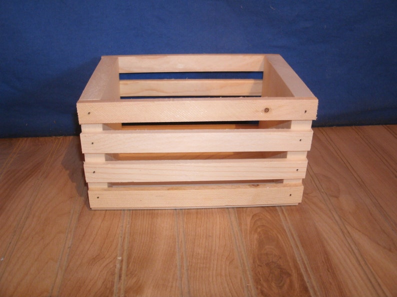 small wooden crate, wood crate, wooden storage crate, small crate, small storage crate image 4