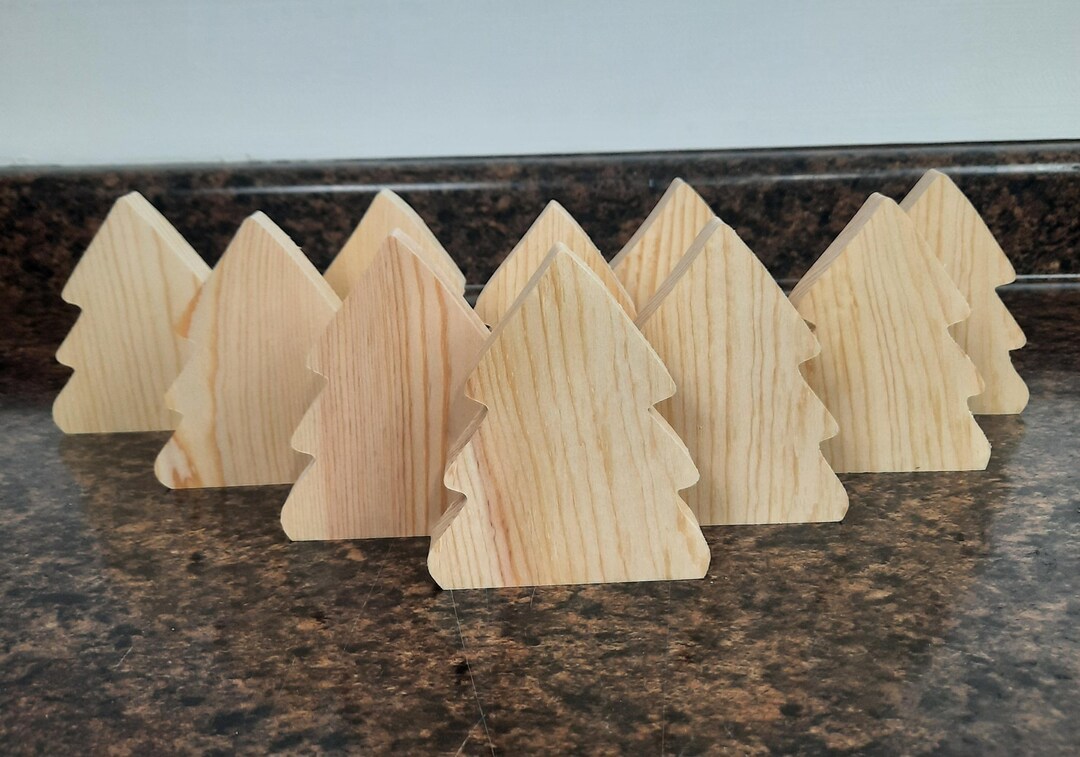 Wooden christmas tree shapes