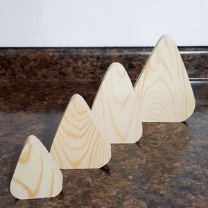 Set of 3 unfinished candy corn wooden cutouts Candy corn blanks, candy corn shapes, wooden blocks, wood shapes, unfinished candy corn