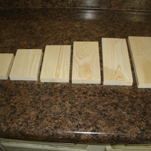 wooden blocks, 6 -  4&quot;-9&quot; high unfinished wood blocks, DIY wood blocks, craft blocks, wooden rectangles