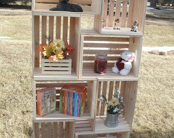 wood crate, 18" wooden crate, storage crate, decorative crate crate decor