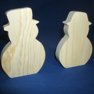 wooden Snowman blanks,  snowman cutout, unfinished wood snowman # 3, snowman shape, winter snowman, snowman shelf sitter, tier tray snowman
