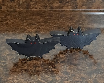 wooden BAT cutouts, wood bat, bat shapes, wooden bat shapes, Halloween bat, Tier tray bat, painted wooden bat shape, bowl bat shapes