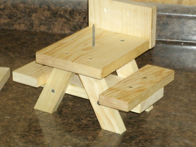 picnic table squirrel feeder kit diy squirrel feeder etsy