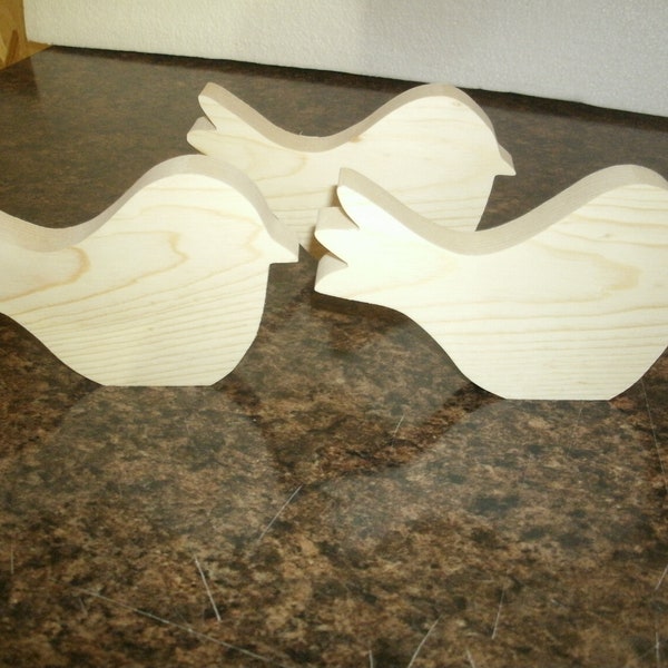 unfinished wood bird shape #1, wooden songbird shape , sitting wooden bird cutouts, wood bird shapes DIY bird cutout tier tray, wood bird