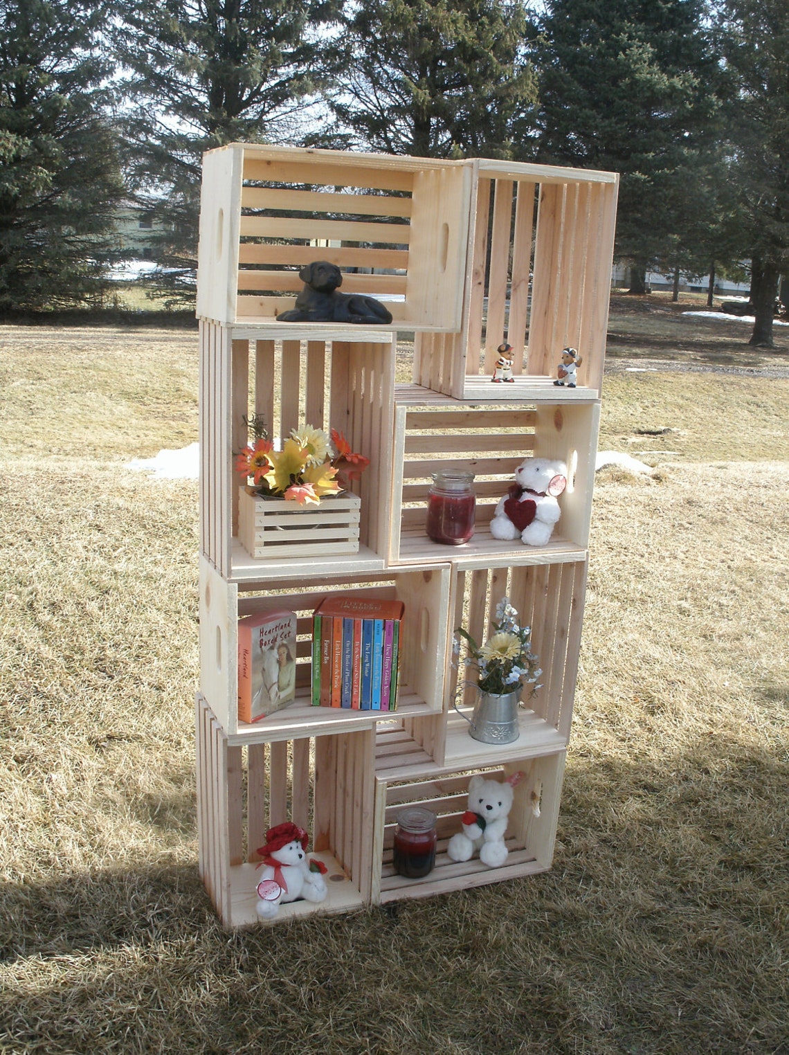 Wood Crate 18 Wooden Crate Storage Crate Decorative Etsy