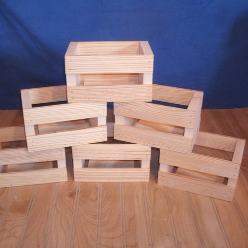 Unfinished wooden Crate 8 Mason Jar Crate Wood Crate Wedding Centerpiece Crate 