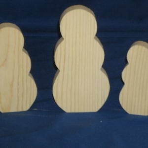 wooden snowman, snowman # 2, unfinished wooden snowman, wooden snowman cutouts, wood snowman shapes, wood snowman, unfinished snowman blanks