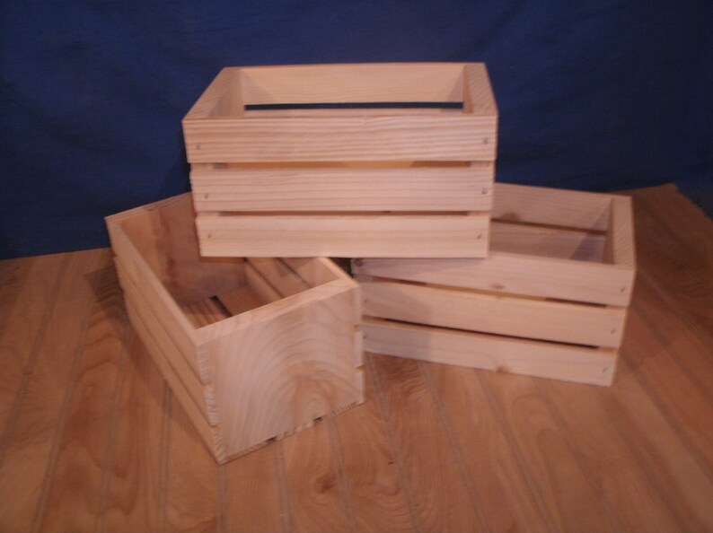 5 Wooden Crates 10 Wood Crate Unfinished Storage Wedding Reception Bx