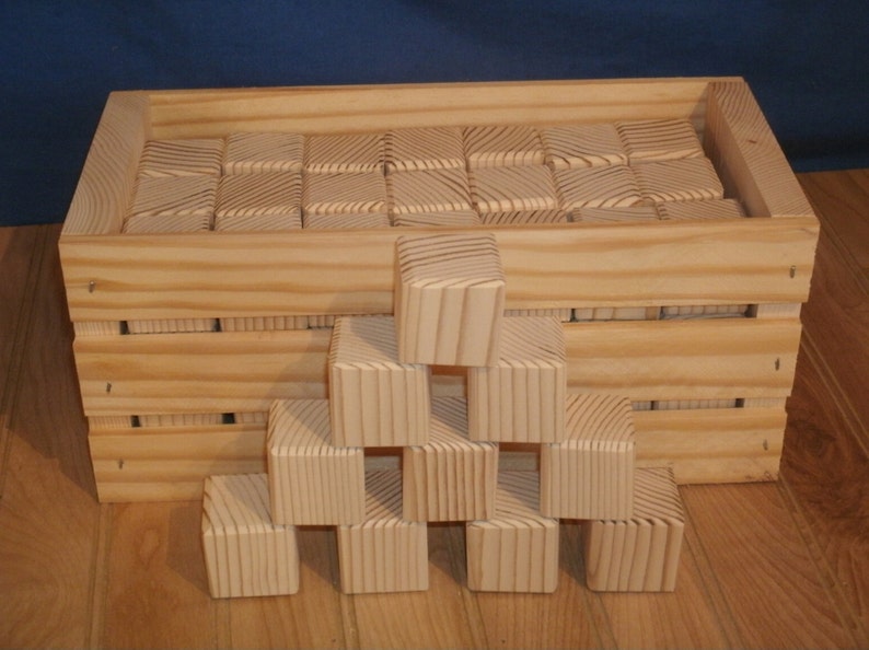 50 Unfinished Wood Blockswood Baby Blocks 1 1/2 Square Etsy