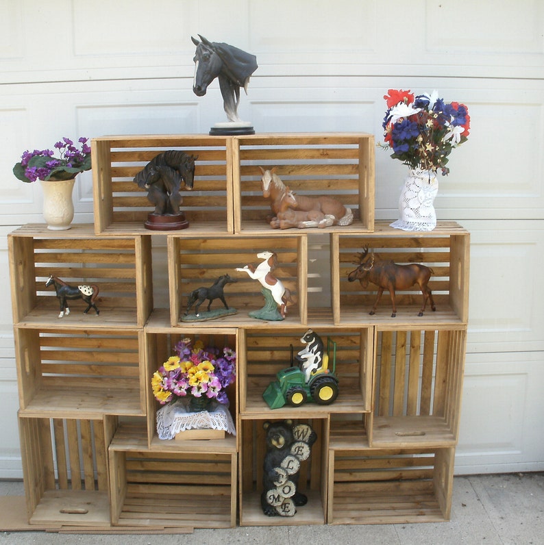 LARGE Rustic Display Case Display Crate Crate Wood Crate Etsy