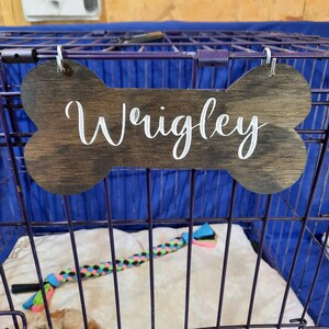 Personalized Crate Sign, Customized Dog Crate Name Plate, Dog Crate ... - Dog Crate Name Plates