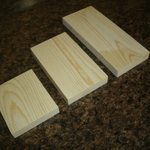 wooden blocks, 1 each -  4&quot;, 6&quot;, 8&quot; high unfinished wood blocks, DIY wood blocks, craft blocks, wooden rectangles, DIY wood shapes