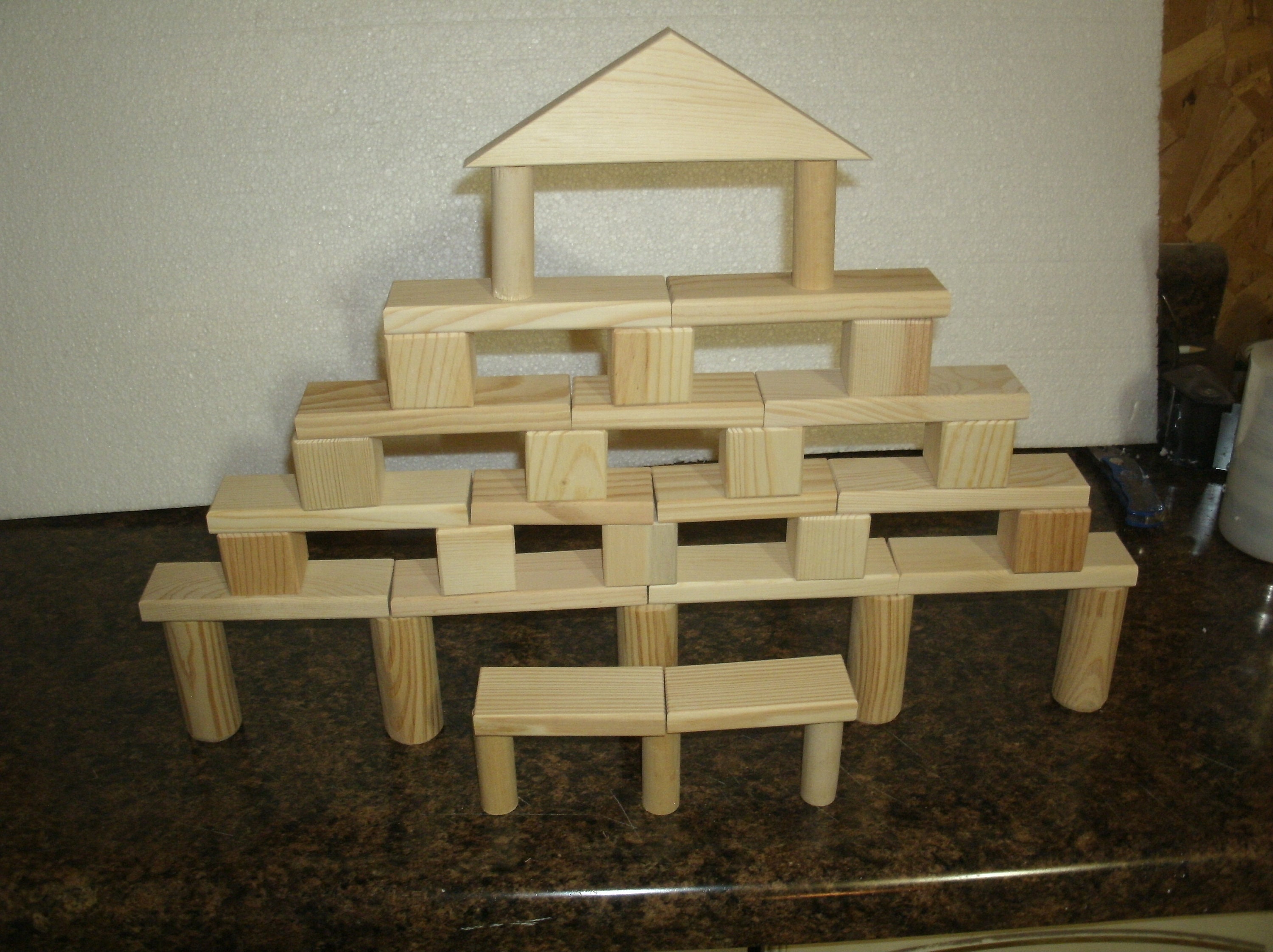 plain wooden baby blocks