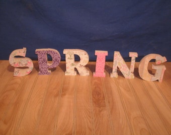 Spring decor, Spring, wooden letters- spring home decor, seasonal wood letters, spring decorations