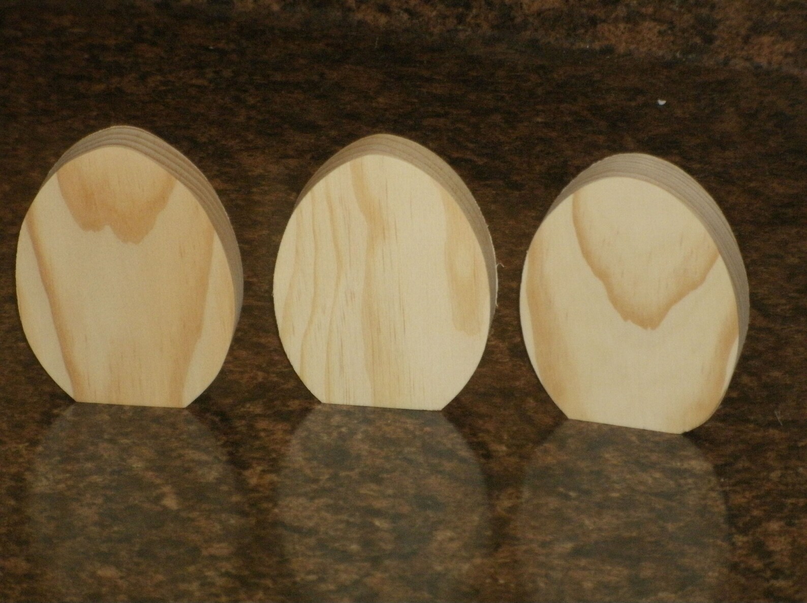 3 LARGE Unfinished Wood Easter Bunny or Easter Eggs Wooden Etsy