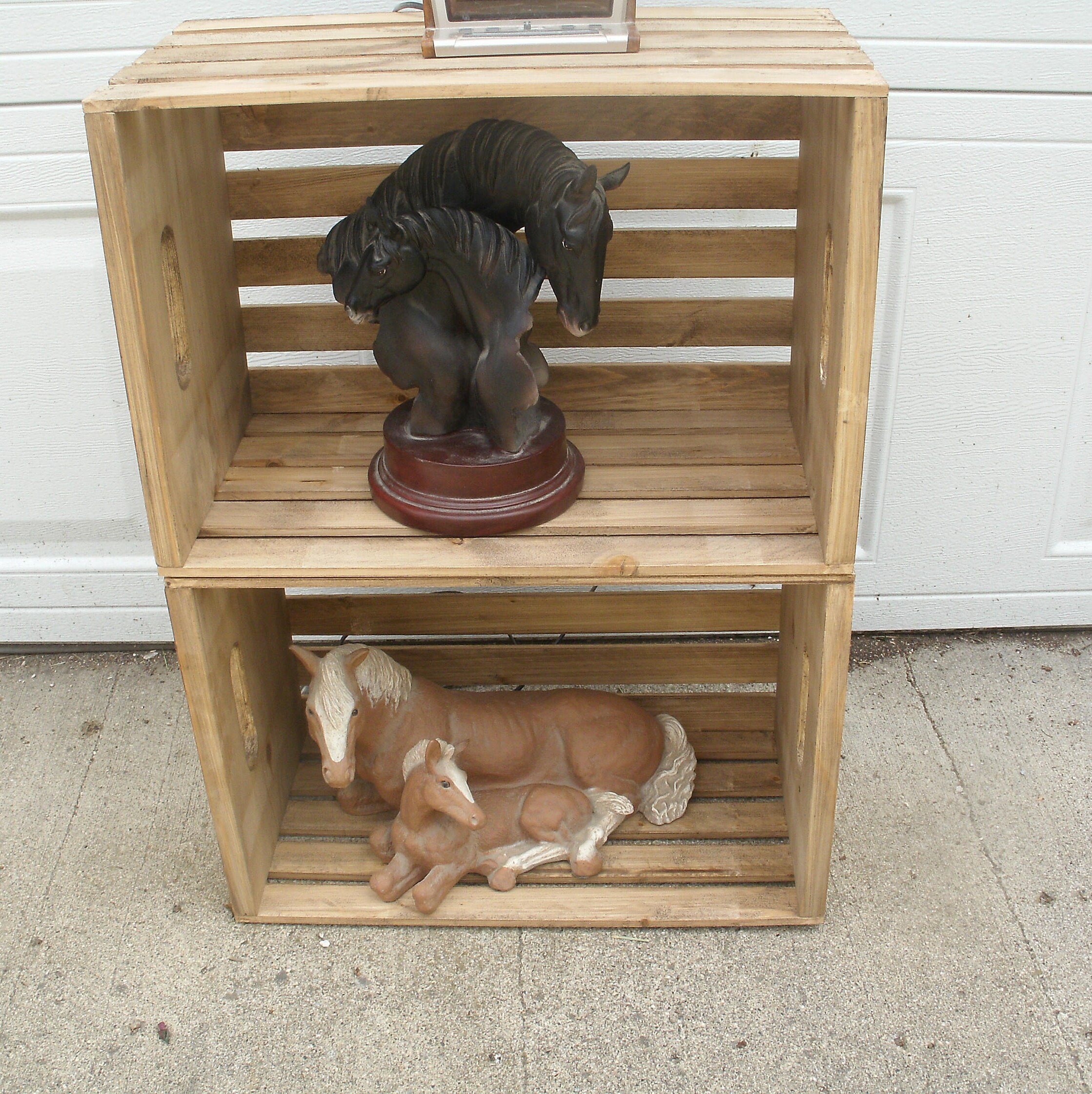 Wood crate wood display case rustic wood crate storage Etsy