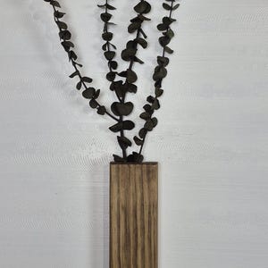 Wood Wall Pocket shelf, 12&quot; Wood hanging vase,  narrow wood pocket, wood plant holder, wood wall vase, pocket vase, wood wall dry flower vas