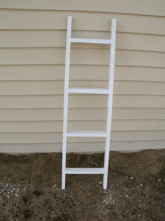 debat scherm Bevoorrecht Whitewashed Ladder 42 Wooden Ladder Ladder Wood - Etsy