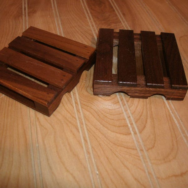 wooden pallet coaster, walnut drink coaster, coffee coaster, mini pallet coaster, pallet coaster, beverage coaster