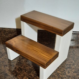 wooden step stool,  step stool, Rustic step stool, Kids step stool, 2 step step stool, rustic wooden step stool, Children's step stool,