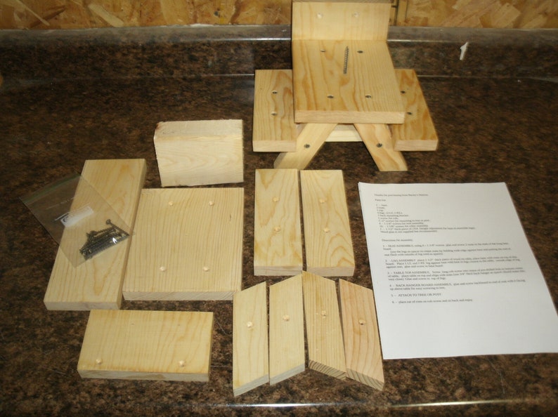 Picnic Table Squirrel Feeder Kit DIY Squirrel Feeder Etsy