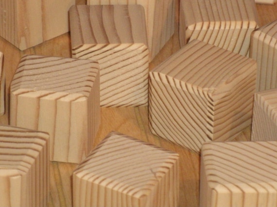 unfinished wooden alphabet blocks