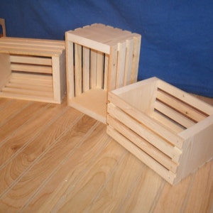 small wooden crate, wood crate, wooden storage crate, small crate, small storage crate image 5