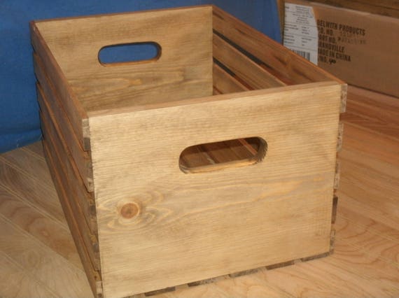 Caja de madera, caja de madera grande, caja de madera de 18 mancha de nogal  americano, caja de servicio pesado, caja de almacenamiento, caja de  almacenamiento rústica, -  México