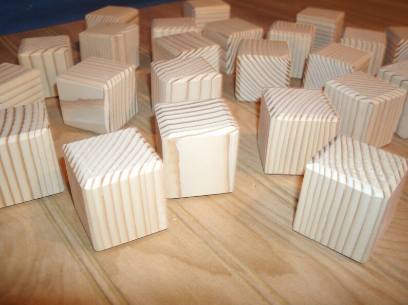 50 Unfinished Wood Blocks Wood Baby Blocks 1 1/2 - Etsy