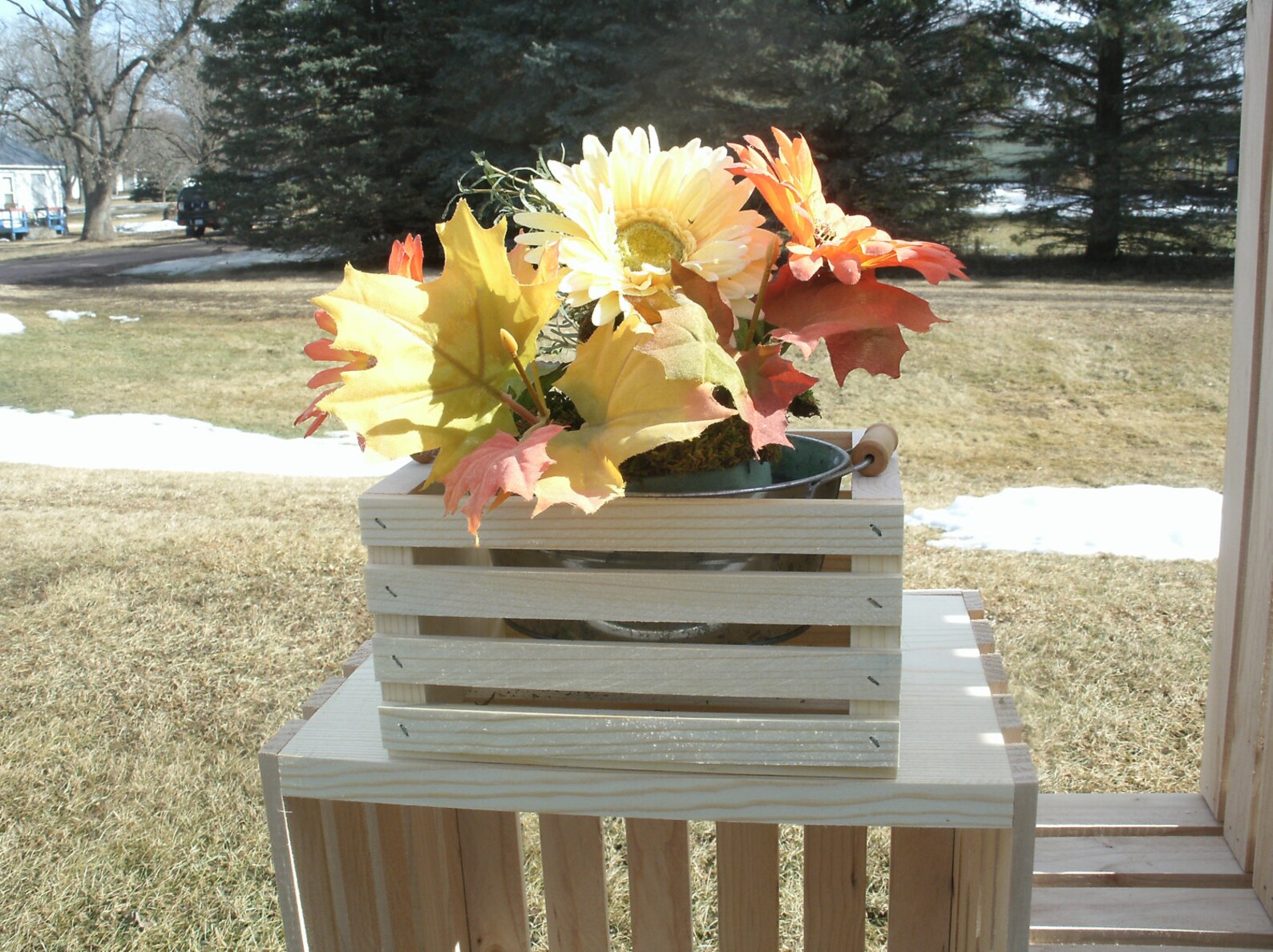 Small Wood Crate Centerpiece Crate Wooden Crate Wood Etsy